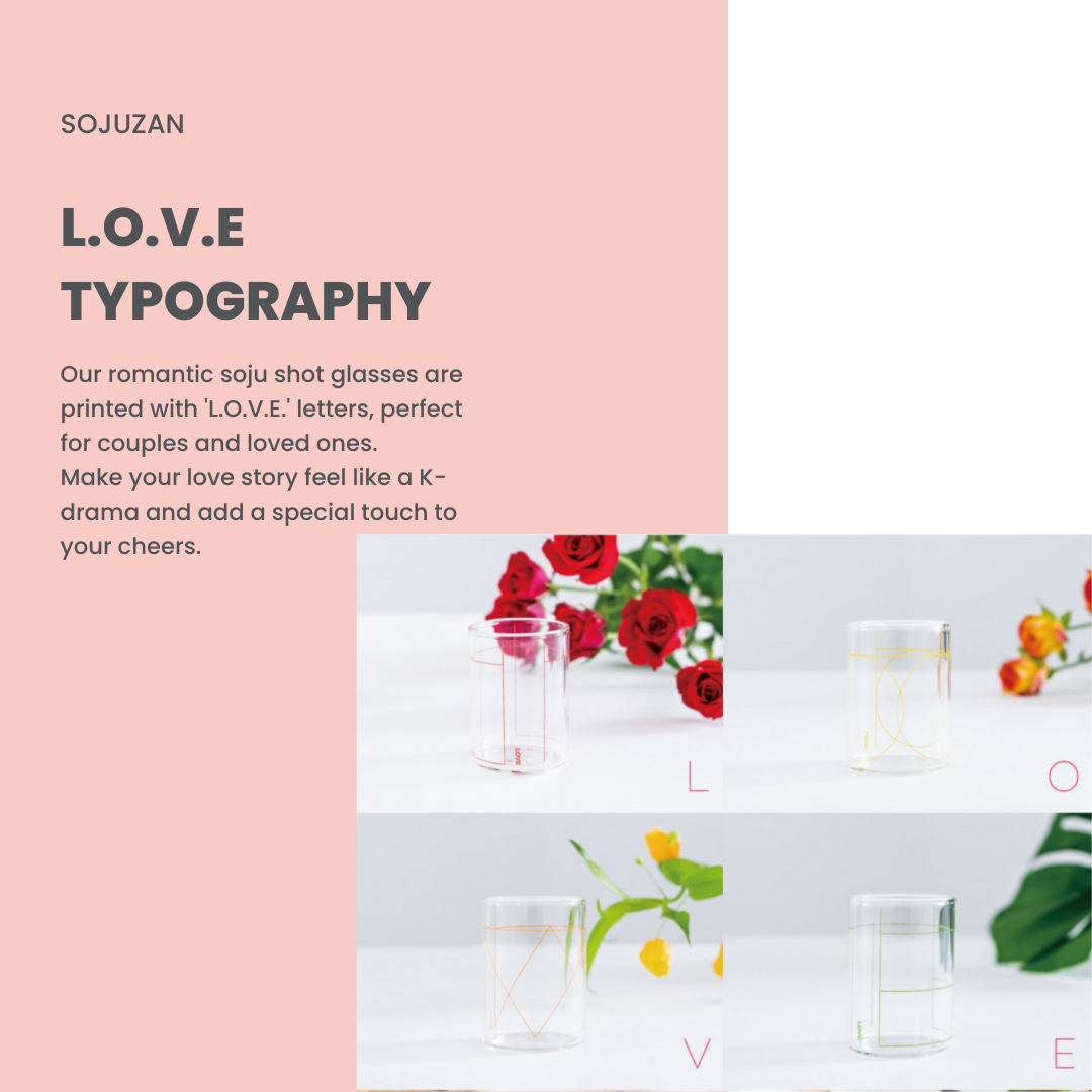 SOJUZAN 'LOVE edition' Korean Soju Glass Set