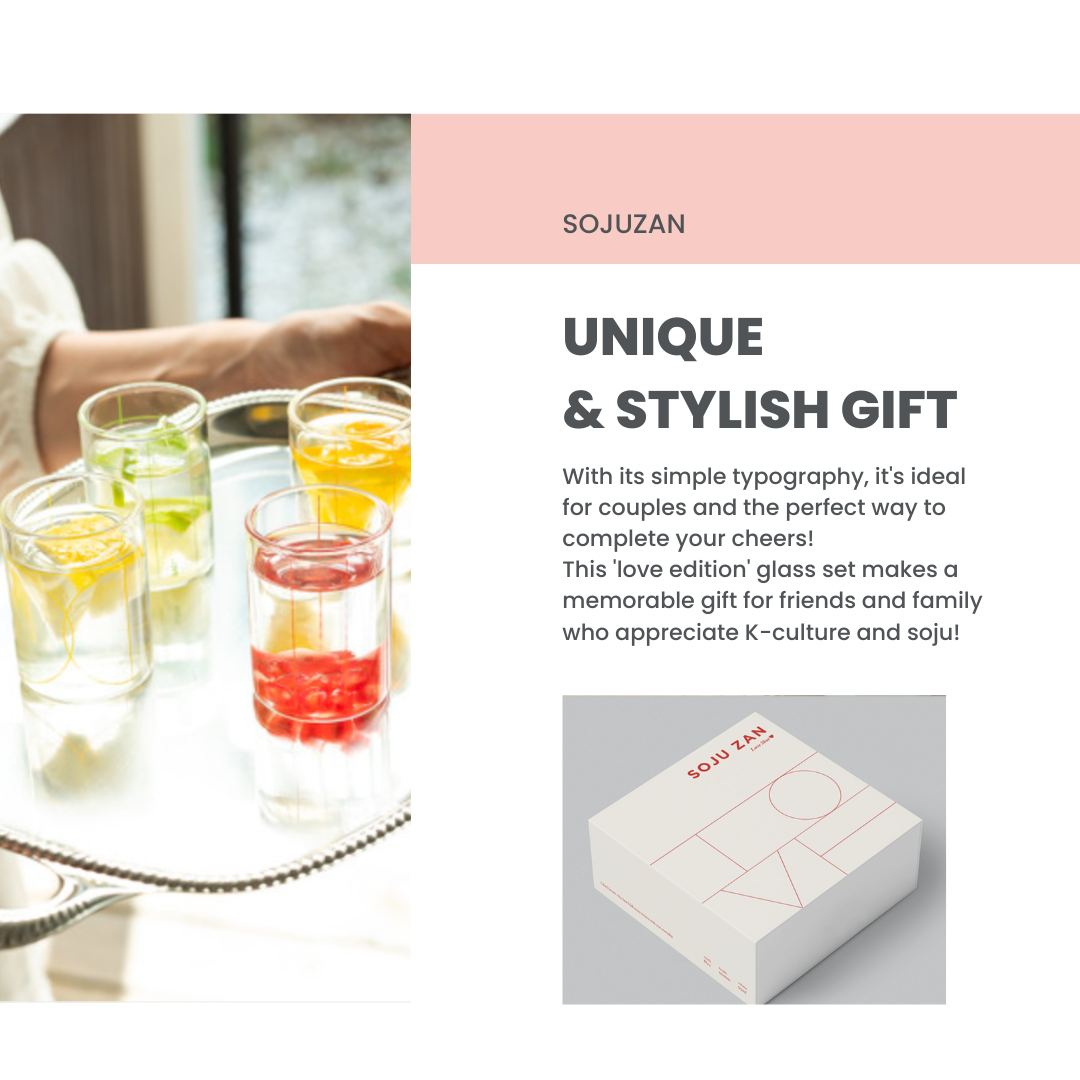 SOJUZAN 'LOVE edition' Korean Soju Glass Set