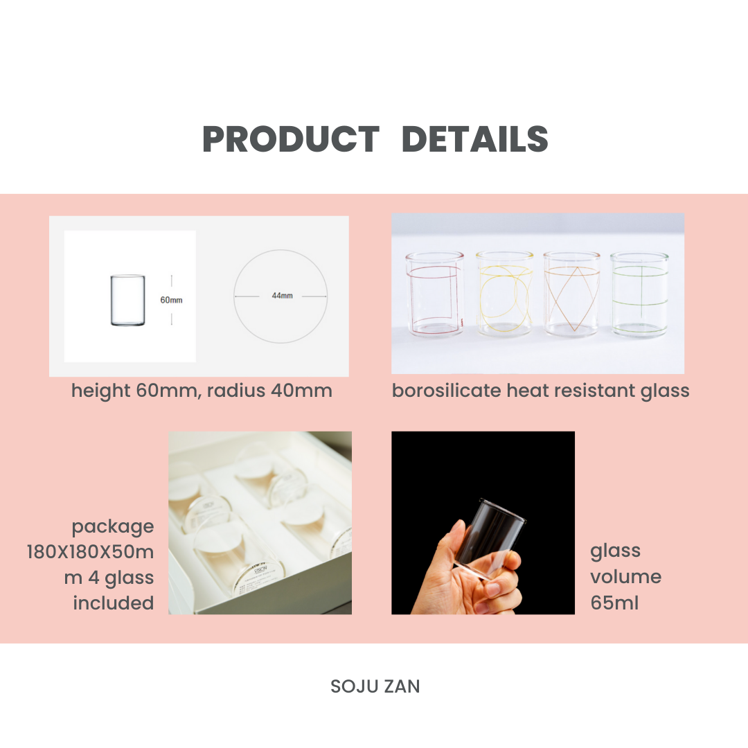 SOJUZAN 'LOVE edition' Korean Soju Glass Set