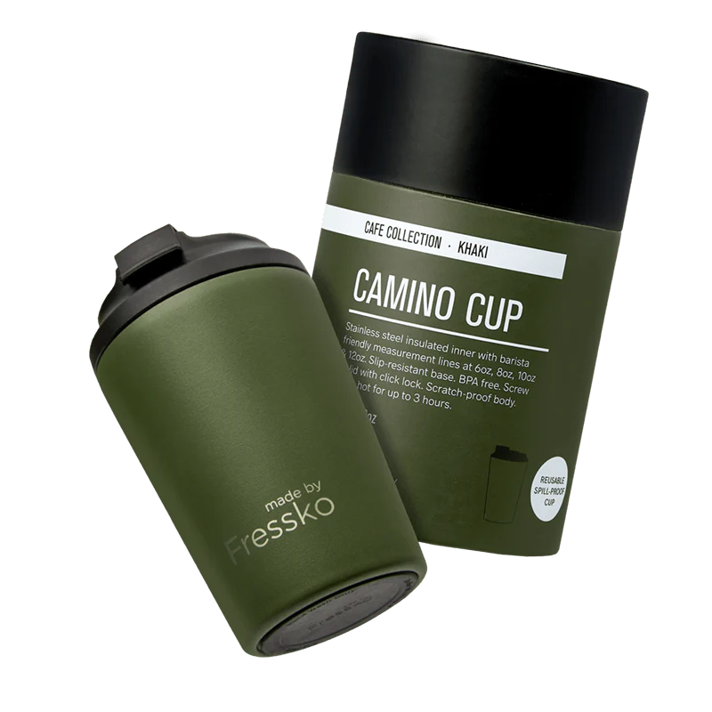 KHAKI 12OZ Fressko Reusable Coffee Cup