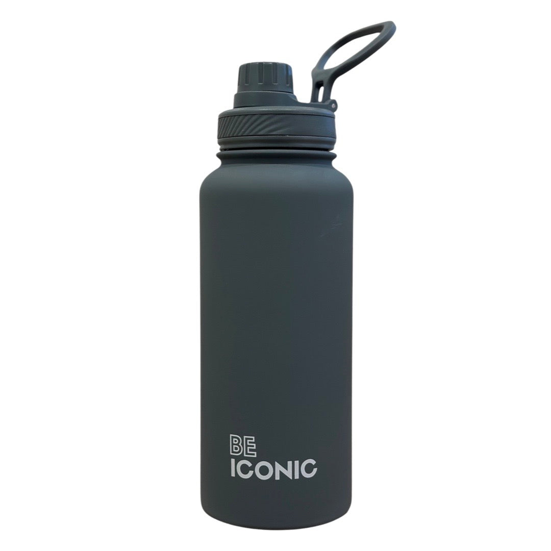 GREY | Be Iconic 1 liter Water Bottle