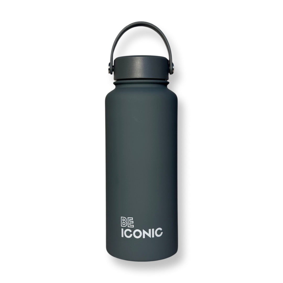 GREY | Be Iconic 1 liter Water Bottle