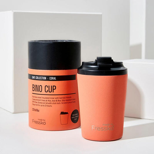 CORAL 8OZ Fressko Reusable Coffee Cup