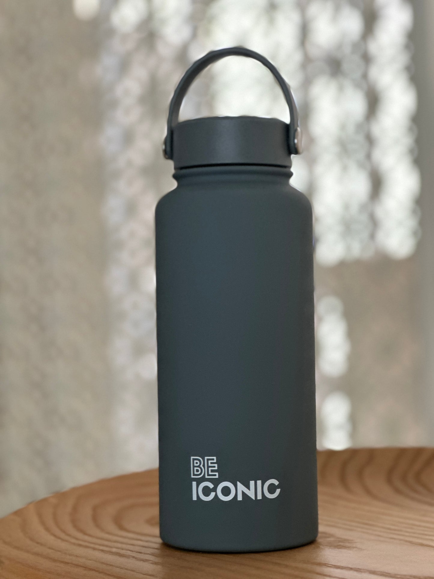 GREY  | Be Iconic 1 liter Water Bottle